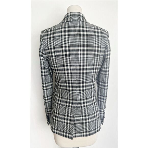 Veronica Beard Ada Dickey Plaid One-Button Fitted Blazer‎ Size 4 - Picture 3 of 7